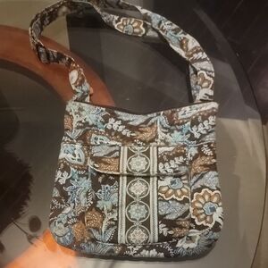 Vera Bradly Brown and Blue Patterned Women's Bag